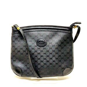 Vintage Gucci Shoulder Bag Black PVC 298-070425